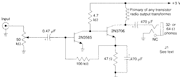 2 transistor audio amplifier circuit