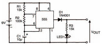 An astable multi-vibrator circuit. This can be used to demonstrate some of the principles under discussion