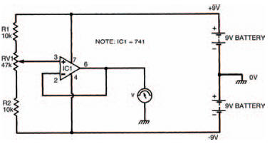 A voltage follower circuit: the output is equal to the input. This is basically a non-inverting circuit