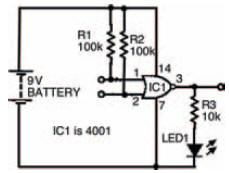 Circuit to find out the function of a NOR gate