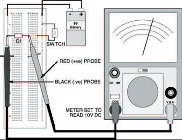 The breadboard layout for the experiment shown in Figure 4.11