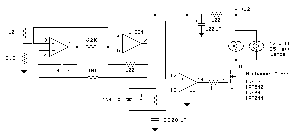 1.5 Hour Lamp Fader circuit