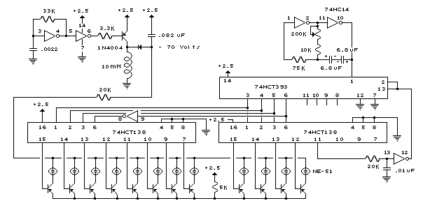 12 Stage Neon Sequencer circuit