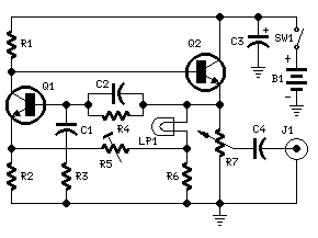 1KHz Sinewave gen. circuit diagram