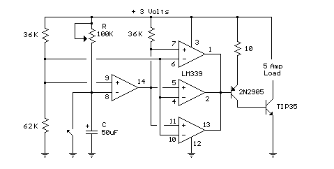 Low Voltage, High Current Time Delay Circuit