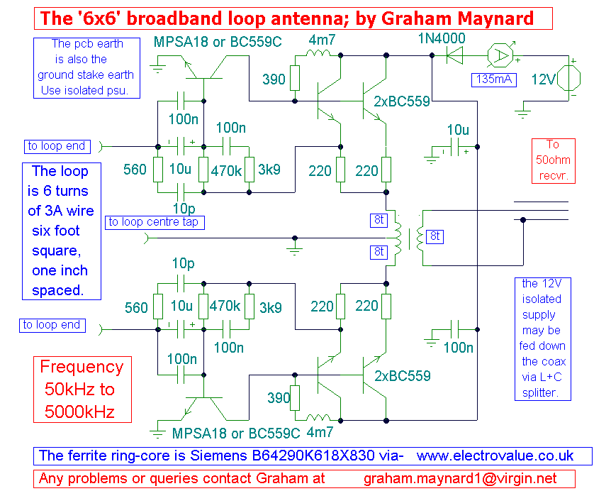 6 x 6 Loop Antenna circuit