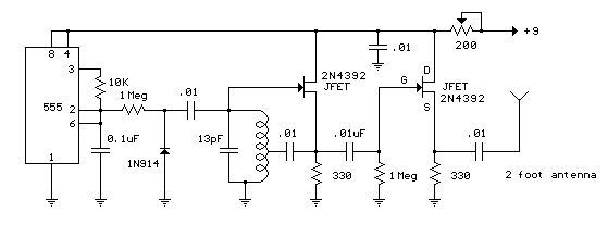 FM Beacon Broadcast Transmitter circuit