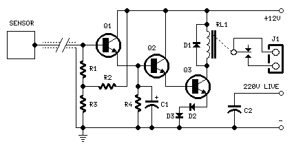 Capacitive sensor circuit diagram