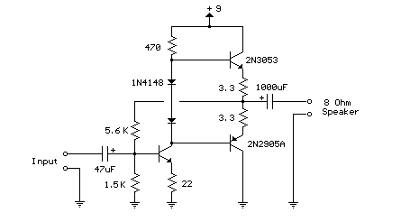 3 Transistor Audio Amp circuit