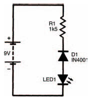 The circuit again, but with the diode reversed