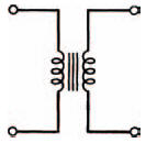 The circuit symbol for a transformer