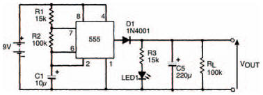 The same circuit with a smoothing capacitor added