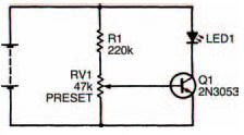 A circuit to test a transistor with a varible base current