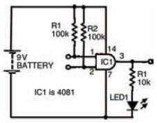 Circuit to investigate AND gate Boolean operation