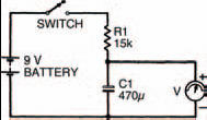 A simple resistor and capacitor circuit