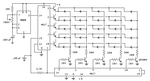 60 Light Sequencer using a Matrix circuit 