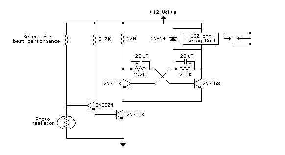 Light Activated Relay circuit