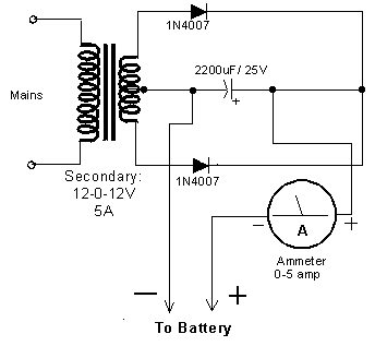 Simple Car Battery Charger - Power circuits - ElShem.com