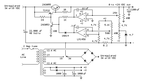 Variable Voltage and Current Power Supply circuit
