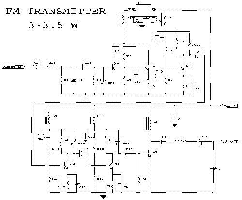 This is the schematic of the 3W FM Transmitter
