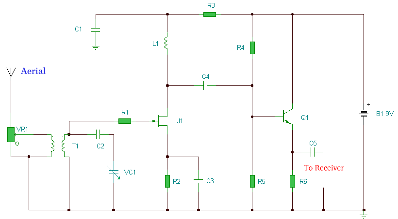 SW RF Pre-Amplifier circuit