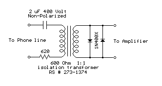 Telephone Audio Interface circuit