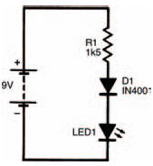 Our first simple circuit using a diode